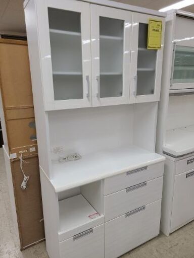 J7364　NITORI　ニトリ　キッチンボード　ダリア　100KB　WH　ホワイト　クリーニング済　【リユースのサカイ柏店】