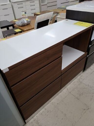 J7368　末吉家具工芸　キッチンカウンター　カウンター1200　ディネ　ブラウン　クリーニング済　【リユースのサカイ柏店】