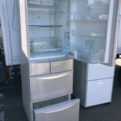 NO 319 🌈福岡市内配送設置無料✨🌈　パナソニック Panasonic エコナビ搭載冷蔵庫 (426L・右開き） 5ドア シャンパン NR-E437T-N