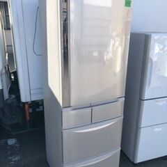 NO 319 🌈福岡市内配送設置無料✨🌈　パナソニック Panasonic エコナビ搭載冷蔵庫 (426L・右開き） 5ドア シャンパン NR-E437T-N