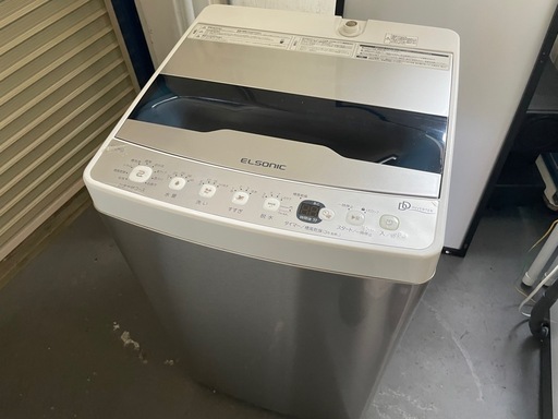 ELSONIC 全自動電気洗濯機 5.5kg 2022年製 EH-L55DDS2 ステンレス 送風 乾燥機能付き