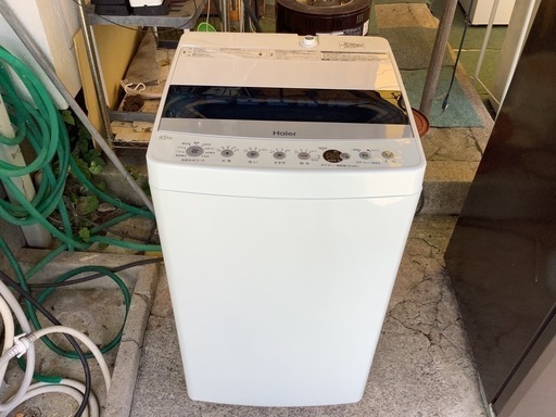 【リサイクルサービス八光】2019年製　ハイアール  全自動洗濯機 4.5kg ホワイト JW-C45D W