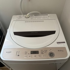 【2023年製】シャープ 縦型洗濯機 6Kg ES-GE6G