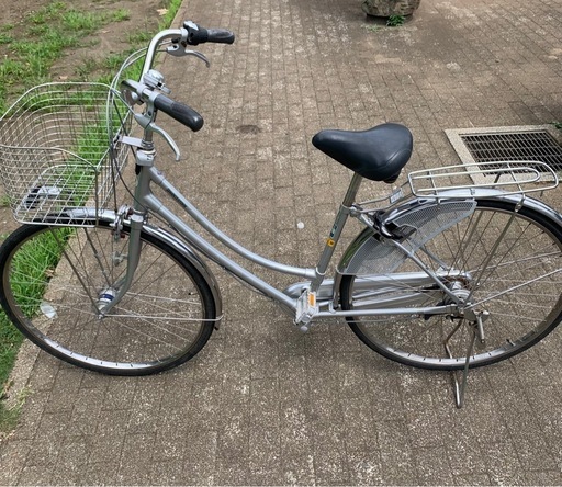 27インチ自転車\u0026空気入れ　ブリヂストン　オートライト　内装３段