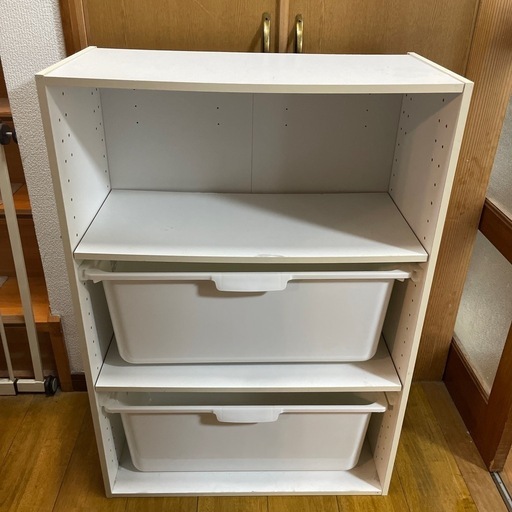 ニトリ3段 カラーボックス 収納ボックス付き