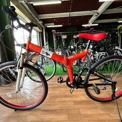 No.181 26型6段変速・Wサスペンション付折り畳みマウンテンバイク MTB シマノグリップシフト6段変速整備済み No.181 26型6段変速・Wサスペンション付折り畳みマウンテンバイク MTB