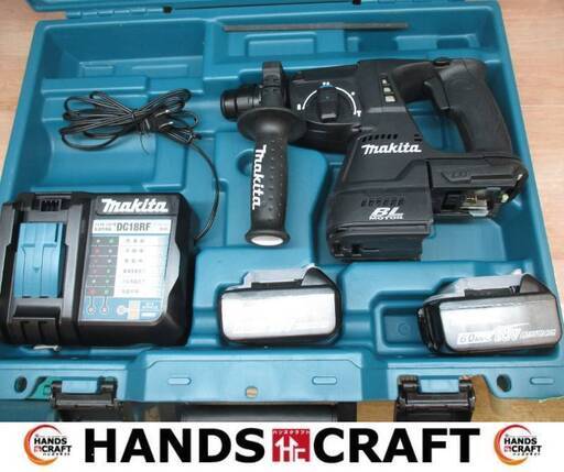 マキタ makita HR244DRGXB ハンマドリル 中古美品 バッテリ18V 6.0Ah二個/充電器付き ブラック 24mm 【ハンズクラフト宜野湾店】