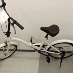 ☆ジモティ割あり☆ 折り畳み自転車 ホワイト 20インチ 動作確認