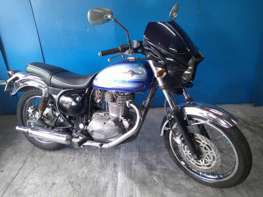 KAWASAKI エストレアRS 青 エンジン始動確認 自賠責保険で乗れます 半額配送キャンペーン 現状渡し諸経費￥0- 横浜 P-Yard