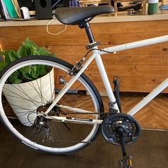 【前後タイヤ・チューブ新品！】3×7速　700×28cロードバイク　ホワイト