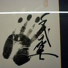 ☆大相撲 色紙 北勝海 千代の富士 横綱 手形 力士 額縁入り 札幌 北20条店