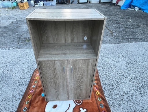 【リサイクルサービス八光】幅50㎝　ぽん家具　キッチンラック　ウォールナット