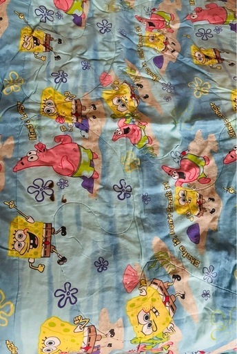 スポンジボブ 肌掛け布団 ハワイ購入 新品 [Asisebom] 布団カバー 4点