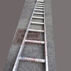 世田谷区近辺配送可能　アルミ伸縮2連はしご Kansaka Cosmos csm-74型 全長7.27m 梯子