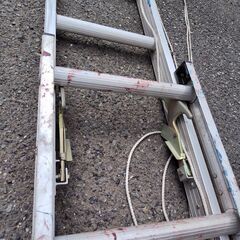 世田谷区近辺配送可能　アルミ伸縮2連はしご Kansaka Cosmos csm-74型 全長7.27m 梯子