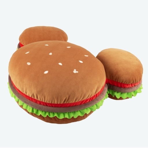 ディズニーランド　ハンバーガー　クッション ミッキー
