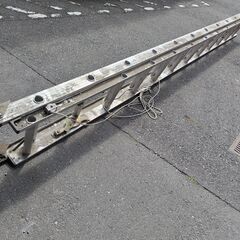 世田谷区近辺配送可能　アルミ伸縮2連はしご Kansaka Cosmos csm-74型 全長7.27m 梯子