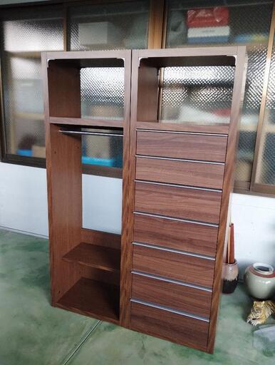 洋服タンス　洋服掛け　連結　隈木工所　美品