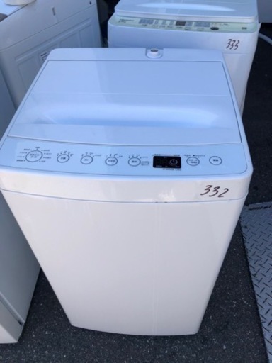 NO 332 福岡市内配送設置無料✨  2020年　AT-WM45B-WH 全自動洗濯機 ホワイト [洗濯4.5kg /乾燥機能無 /上開き]