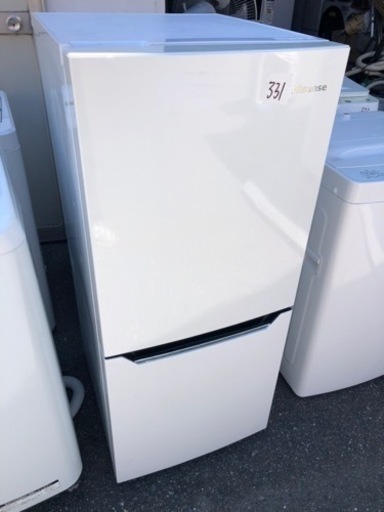 NO 331 福岡市内配送設置無料✨　ハイセンス 【右開き】130L 2ドアノンフロン冷蔵庫 エディオンオリジナル パールホワイト HR-D1302