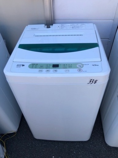 NO 338 福岡市内配送設置無料✨　ヤマダ電機オリジナル　全自動電気洗濯機　(4.5kg) HerbRelax YWM-T45A1(W)
