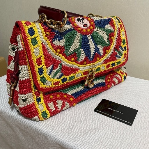 定価25万DOLCE\u0026GABBANA ラフィア バッグ