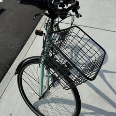 【美品】急募！カゴ付きクロスバイク自転車 27インチ シマノ6段変速