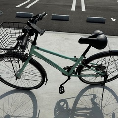 【美品】急募！カゴ付きクロスバイク自転車 27インチ シマノ6段変速