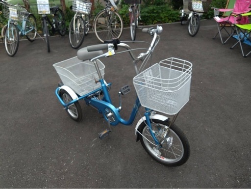 ● (AU) ミムゴ SWING CHARLIE  ロータイプ 大人用 三輪車 自転車 16インチ 走行時スイング機能搭載 メタリックブルー 中古品 ③