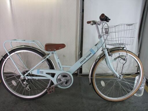 Ｄ677　★12800円★整備済み 中古子供自転車 マルイシ　フレッシュタウン【24インチ　ライトグリーン 】