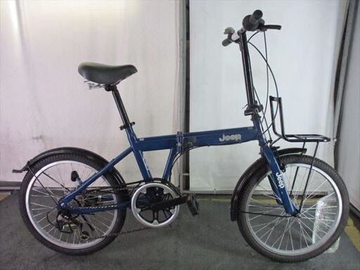D678　★　13800円★　折りたたみ中古自転車　JEEP【20インチ 　青】