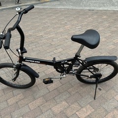 レア自転車 ゼブラ 折り畳み自転車 ほぼ新品 札幌市内配達相談可