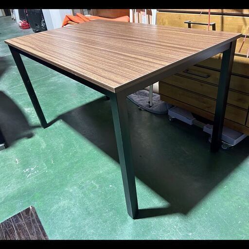 札幌限定配送/お引き取り可◆家具◆ニトリ◆ミーティングテーブル/ダイニング◆NT-12075 NT1-2/ウォールナット×ブラック◆W120 D75 H70