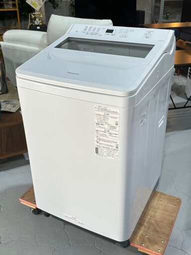 ★Panasonic★ 8kg洗濯機 ECONAVI NA-FA80H9 2021年 ホワイト W59.9cm ファミリー 広い投入口 オシャレ着コース