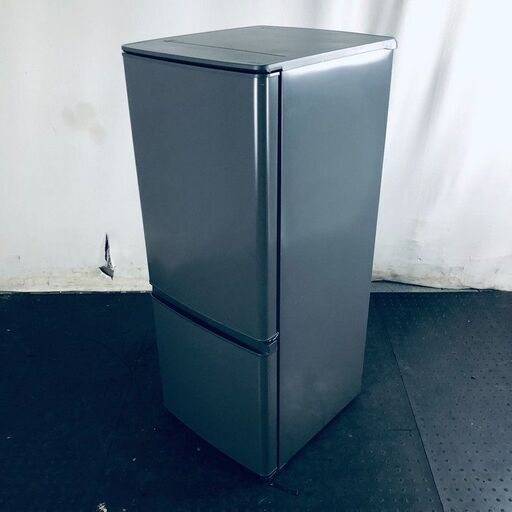 ID:re10995 三菱 MITSUBISHI 冷蔵庫 一人暮らし 中古 2021年製 2ドア 146L マットチャコール ファン式 右開き MR-P15F-H  【リユース品：状態B】【送料無料】【設置費用無料】