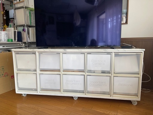 4万円相当　無印良品ＰＰ収納ケース付き テレビボード 大容量　収納
