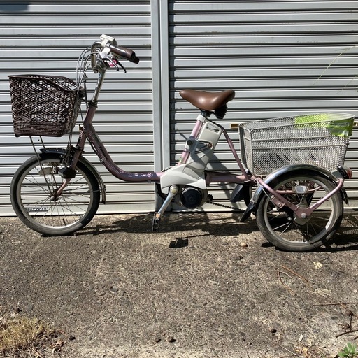 岐阜発 パナソニック電動アシスト三輪自転車 ビビライフBE-ENR834M、バッテリー8Ah、変速ギア内装３段