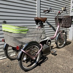 岐阜発 パナソニック電動アシスト三輪自転車 ビビライフBE-ENR834M、バッテリー8Ah、変速ギア内装３段 