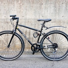 【Fチューブ・サドル 新品交換済み】カード決済・お届け可能‼️ 丸石 maruishi 自転車 クロスバイクBALBOA uno バルボア ウノ MBKマットブラック 取説・保証書あり