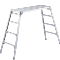 脚部伸縮天板幅広足場台　脚立 立ち馬 