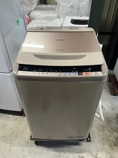 【分解洗浄済み】日立ビートウォッシュ10kg!!3〜5名目安/配送設置可能/風呂湯ホース未使用！