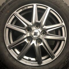 【NANKANG ICEACTIVA AW-1 195/65R15】スタッドレス【SEIN 15インチ 6J5HPCD114.3+50】トヨタ純正ナット必須 23年製 バリ溝 ノア等(KTL114)