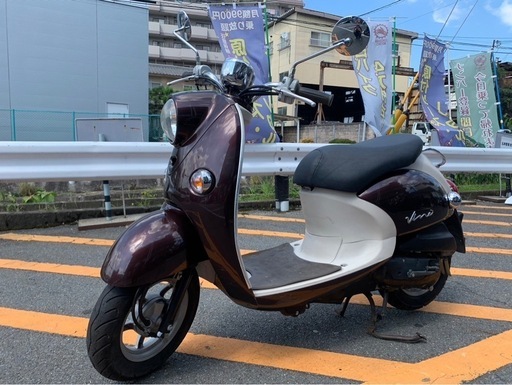 【超低走行人気のFI車】YAMAHA ビーノ SA37J ブラウン【ご成約でヘルメットプレゼント】