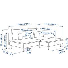 イケア IKEA ソファ ベッド ソーデルハムン クッション カウチ