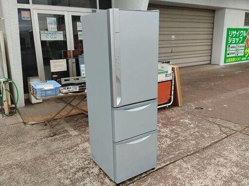 日立　R-K320FV(S)　３ドア冷蔵庫　315L　シルバー色『中古良品、小傷あり』2015年