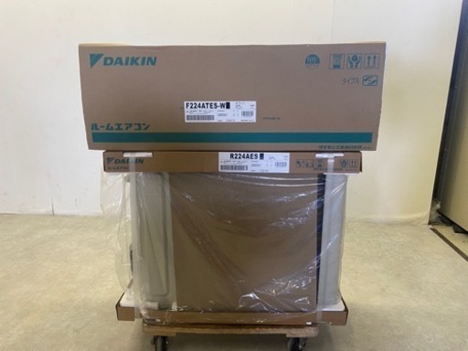 商談中　最終値下げ　① 新品未開封品　DAIKIN ダイキン　ルームエアコン　F224ATES-W 本体　R224AES  室外機　6畳程度　2024年