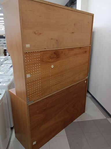 ☆ジモティ割あり☆ レンジボード ナチュラル H195×D52×W140 クリーニング済み TC883 - 食器棚、キッチン収納