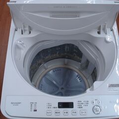 店頭受け渡し】 SHARP 全自動洗濯機 5.5kg ES-GE5D-W 2020年製 中古