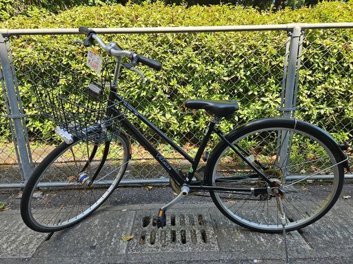 【リサイクルショップどりーむ鹿大前店】No.1535　27インチ自転車　シティサイクル　LEDオートライト　※ギア切替故障(´;ω;｀)