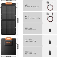 【新品未開封】GRECELL ソーラーパネル100W 折りたたみ式太陽光パネル（21.5V 5.5A）